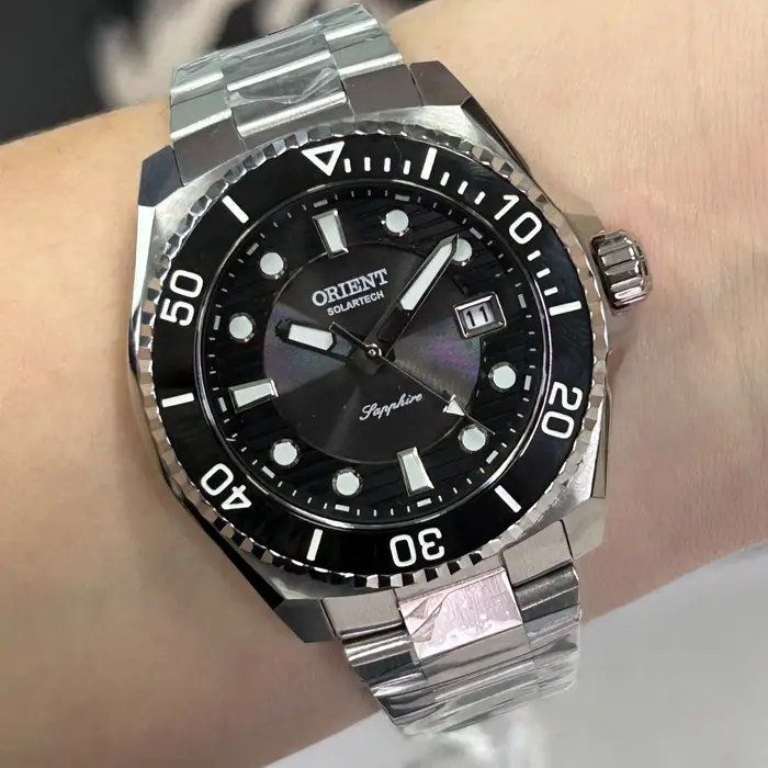 Relógio Orient Solartech ST Elite Sea MBSS1537 Preto | Taniguchi Relógios