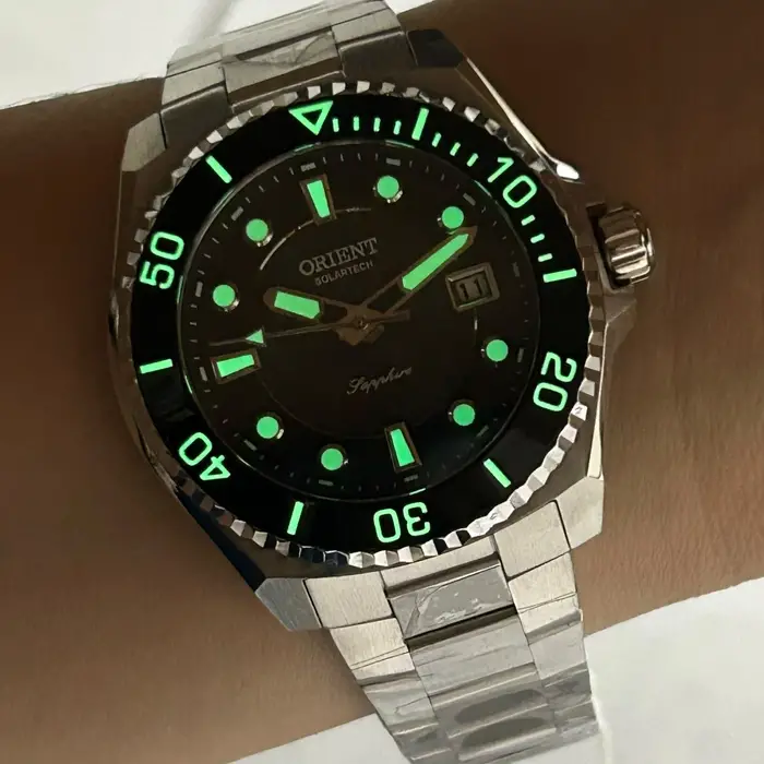 Relógio Orient Solartech ST Elite Sea MBSS1537 Preto | Taniguchi Relógios