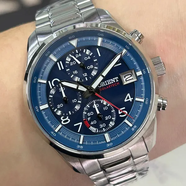 Orient Solartech Cronografo Elite Land MBSSC308 azul
