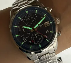 Relógio Orient Solartech Cronógrafo MBSSC308 Prata | Taniguchi Relógios - imagem 6
