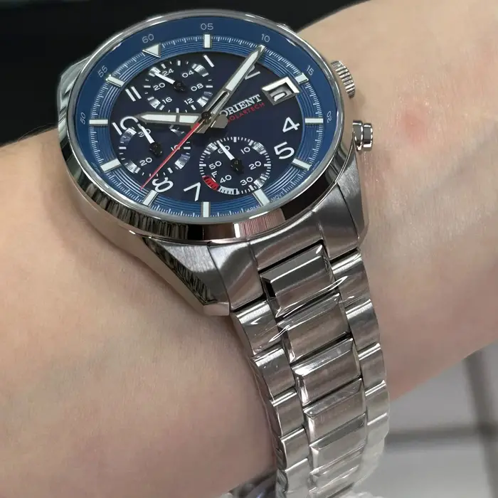 Relógio Orient Solartech Cronógrafo MBSSC308 Prata | Taniguchi Relógios