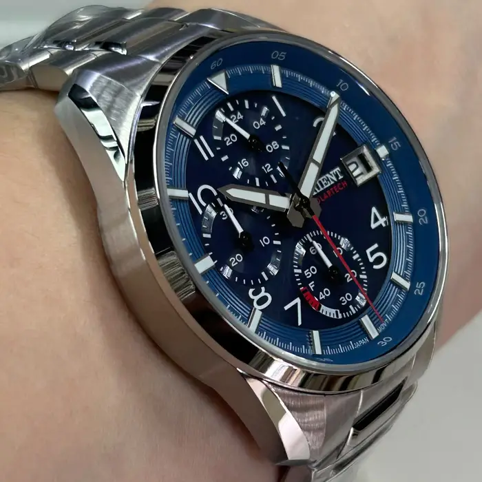 Relógio Orient Solartech Cronógrafo MBSSC308 Prata | Taniguchi Relógios