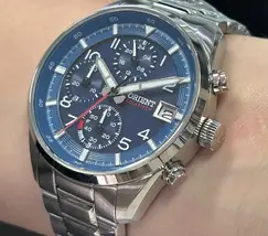 Relógio Orient Solartech Cronógrafo MBSSC308 Prata | Taniguchi Relógios - imagem 4