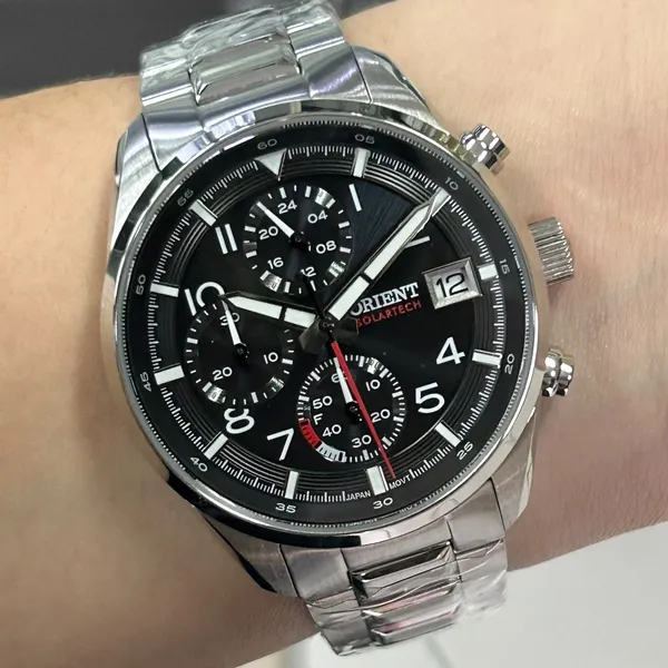 Orient Solartech Cronografo Elite Land MBSSC308 Preto