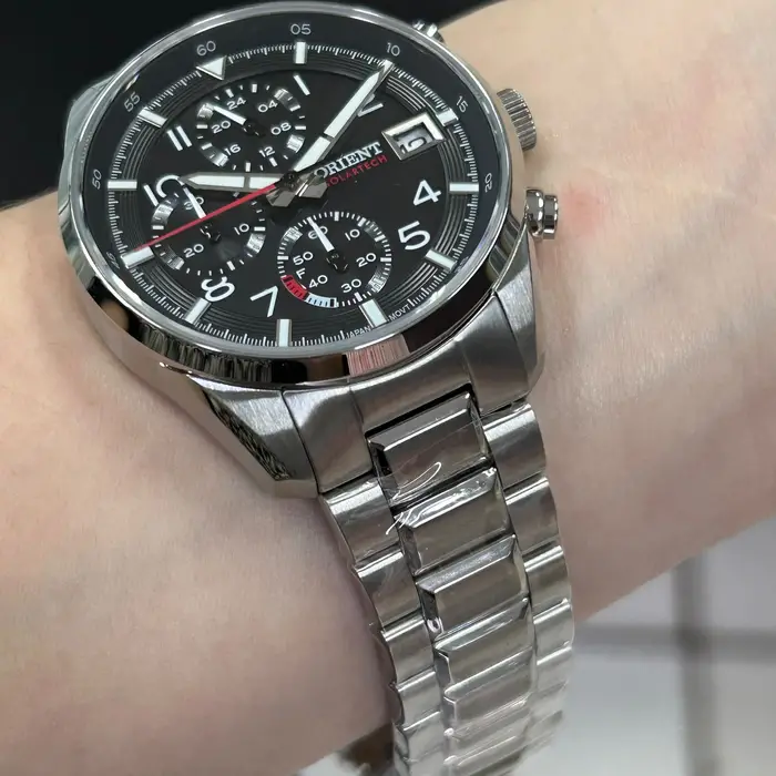 Relógio Orient Solartech Cronógrafo MBSSC308 Prata | Taniguchi Relógios