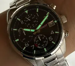 Relógio Orient Solartech Cronógrafo MBSSC308 Prata | Taniguchi Relógios - imagem 6