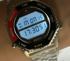 Relógio Seiko Rotocall Digital SMGG19 Preto Vermelho | Taniguchi Relógios - imagem 6