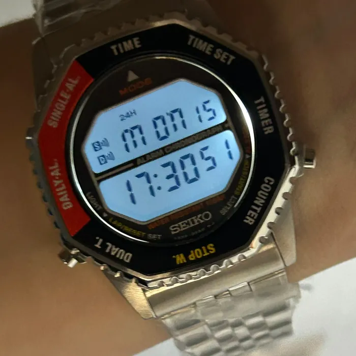 Relógio Seiko Rotocall Digital SMGG19 Preto Vermelho | Taniguchi Relógios