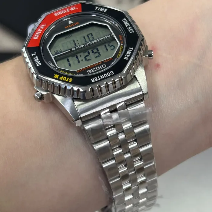 Relógio Seiko Rotocall Digital SMGG19 Preto Vermelho | Taniguchi Relógios