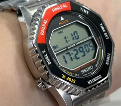 Relógio Seiko Rotocall Digital SMGG19 Preto Vermelho | Taniguchi Relógios - imagem 3