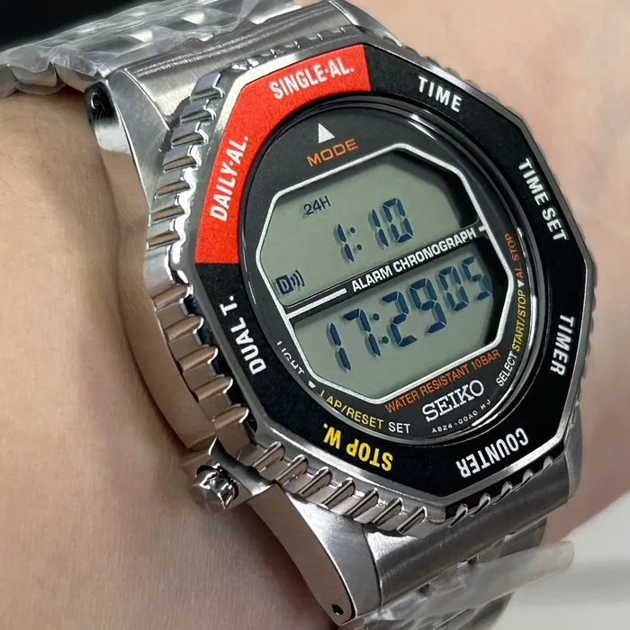 Relógio Seiko Rotocall Digital SMGG19 Preto Vermelho | Taniguchi Relógios