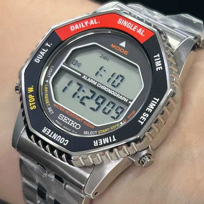 Relógio Seiko Rotocall Digital SMGG19 Preto Vermelho | Taniguchi Relógios