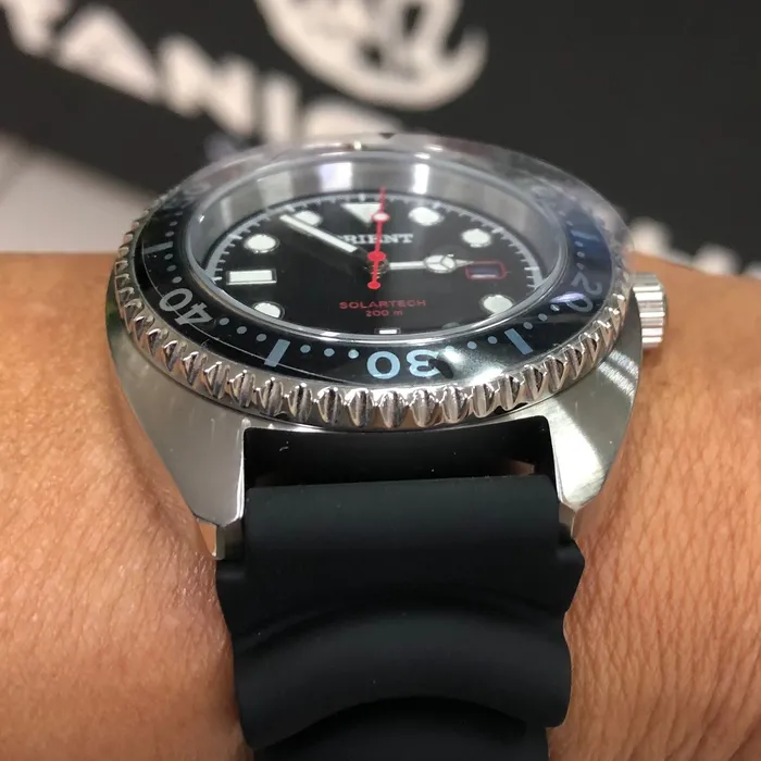 Relógio Orient Solartech Turtle MBSP1038 Prata | Taniguchi Relógios