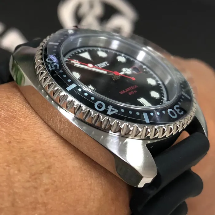 Relógio Orient Solartech Turtle MBSP1038 Prata | Taniguchi Relógios