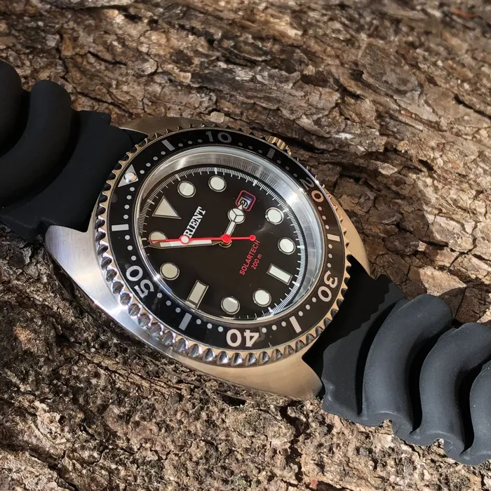 Relógio Orient Solartech Turtle MBSP1038 Prata | Taniguchi Relógios