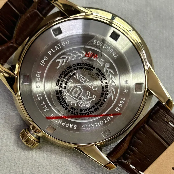 Relógio Orient Automático Special Calibers YN6GC035 IPG Dourado 36mm | Taniguchi Relógios