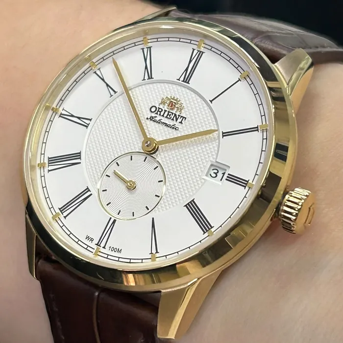 Relógio Orient Automático Special Calibers YN6GC035 IPG Dourado 36mm | Taniguchi Relógios