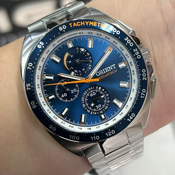 Orient Solartech Cronografo perpetual Calendar MBSSC298 Azul