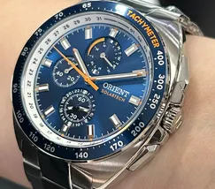 Relógio Orient Solartech Cronógrafo MBSSC298 Azul 42mm | Taniguchi Relógios - imagem 4
