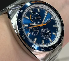 Relógio Orient Solartech Cronógrafo MBSSC298 Azul 42mm | Taniguchi Relógios - imagem 3