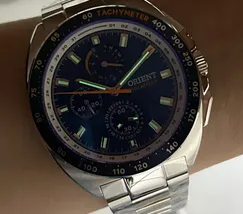 Relógio Orient Solartech Cronógrafo MBSSC298 Azul 42mm | Taniguchi Relógios - imagem 6