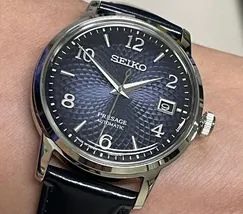 Seiko Presage Cocktail Time SRPE43J1 Old Clock Azul | Taniguchi Relógios - imagem 1