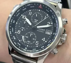 Relógio Orient Solartech Cronógrafo MBSSC287 Prata 44mm | Taniguchi Relógios - imagem 4
