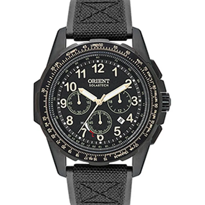 Relógio Orient Solartech Sports Pilot MPSNC007 Preto 45mm | Taniguchi Relógios