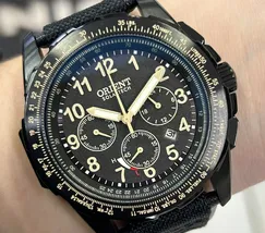 Relógio Orient Solartech Sports Pilot MPSNC007 Preto 45mm | Taniguchi Relógios - imagem 1