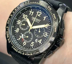 Relógio Orient Solartech Sports Pilot MPSNC007 Preto 45mm | Taniguchi Relógios - imagem 4