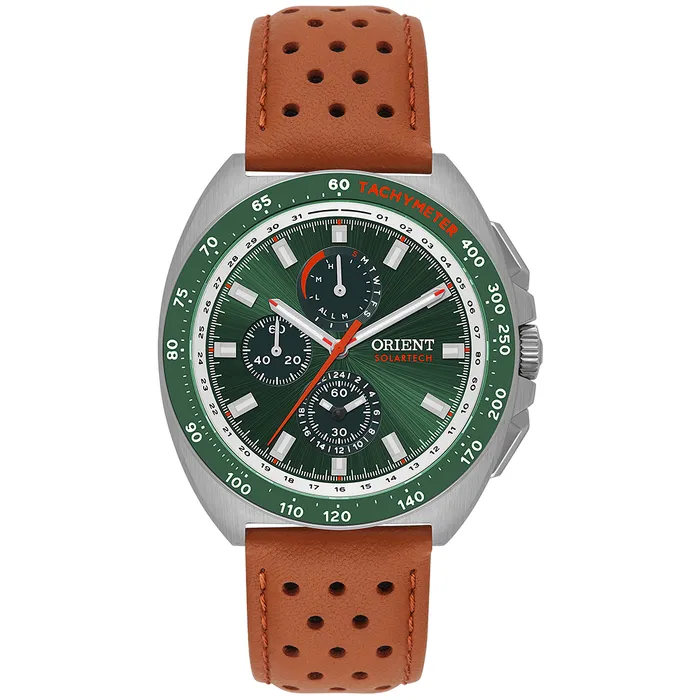 Relógio Orient Solartech Elite Land MBSCC070 Verde 42mm | Taniguchi Relógios