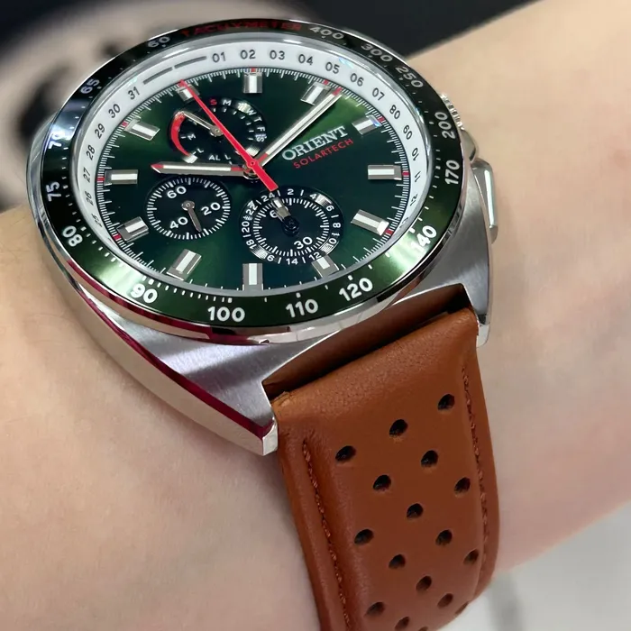 Relógio Orient Solartech Elite Land MBSCC070 Verde 42mm | Taniguchi Relógios