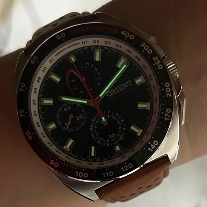 Relógio Orient Solartech Elite Land MBSCC070 Verde 42mm | Taniguchi Relógios