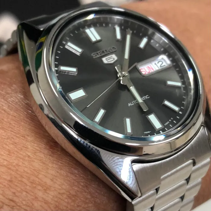 Relógio Seiko 5 Sports Automático SNXS79B1 Preto 37mm | Taniguchi Relógios