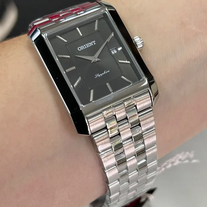 Relógio Orient Eternal Tank Quartz GBSS1059-P1SX Preto 29mm | Taniguchi Relógios