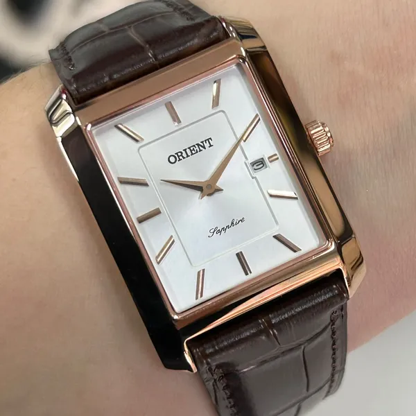Orient Quartzo Eternal "Tank" GRSC1004-S1NX branco