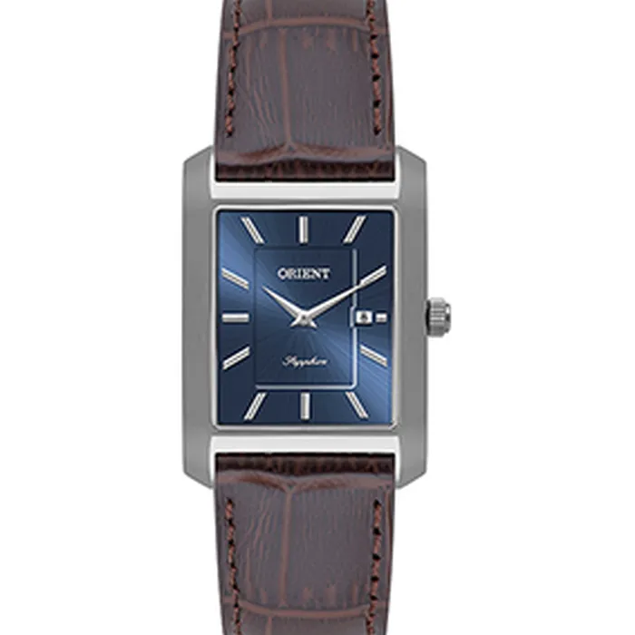 Relógio Orient Eternal Tank Quartz GBSC1014-D1NX Azul 29mm | Taniguchi Relógios