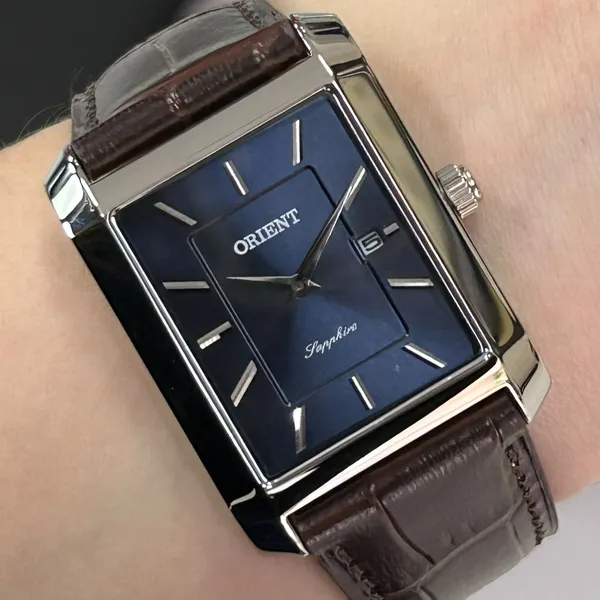 Orient Quartzo Eternal "Tank" GBSC1014-D1NX azul