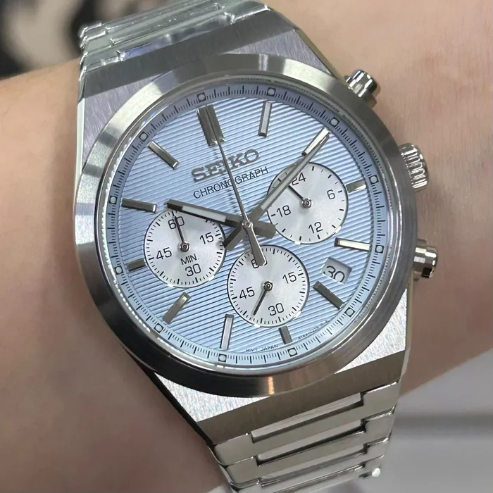 Relógio Seiko Chronograph SSB459B1 Azul Celeste 40mm | Taniguchi Relógios