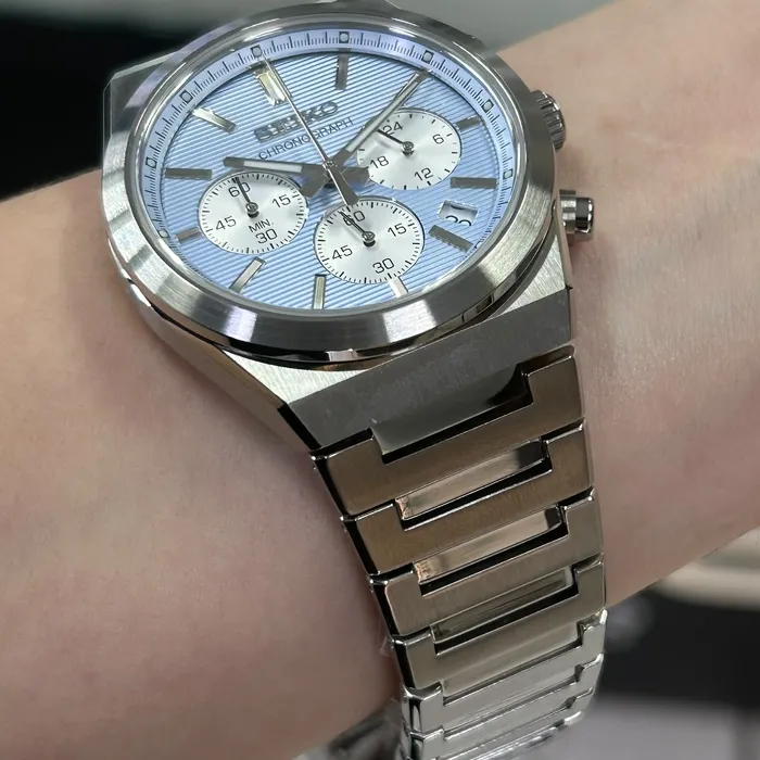 Relógio Seiko Chronograph SSB459B1 Azul Celeste 40mm | Taniguchi Relógios