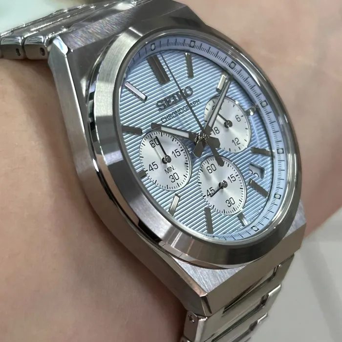Relógio Seiko Chronograph SSB459B1 Azul Celeste 40mm | Taniguchi Relógios