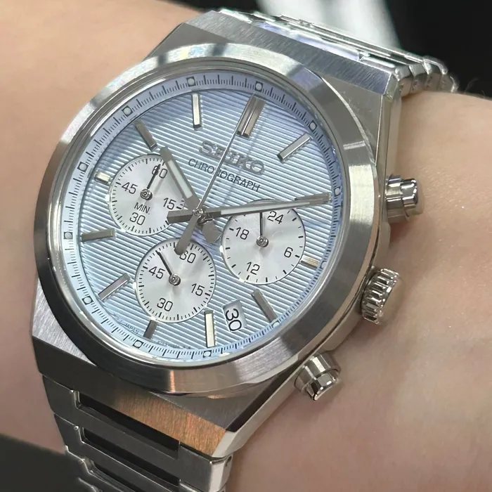 Relógio Seiko Chronograph SSB459B1 Azul Celeste 40mm | Taniguchi Relógios