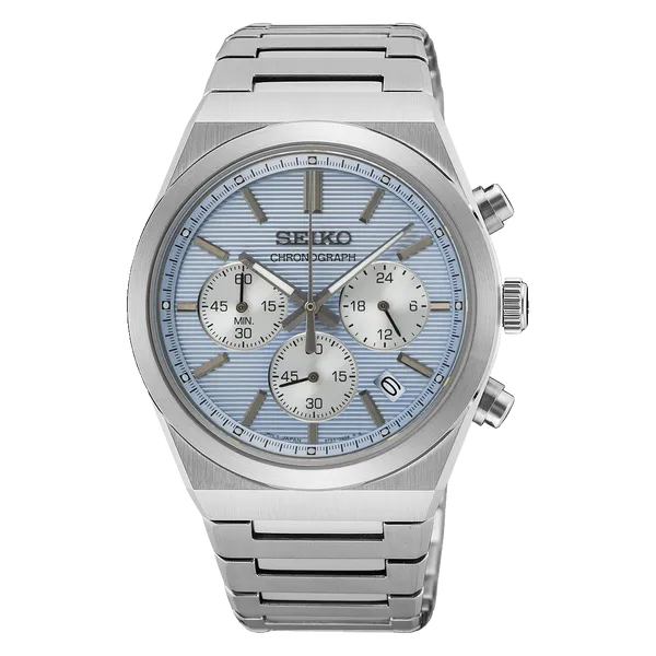 Seiko Quartzo Cronograph SSB459B1 Azul Celeste