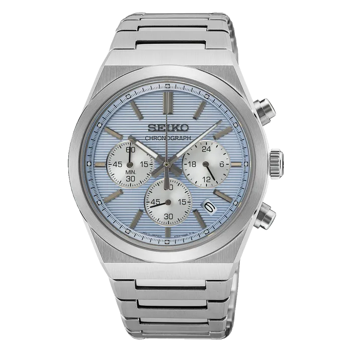 Relógio Seiko Chronograph SSB459B1 Azul Celeste 40mm | Taniguchi Relógios