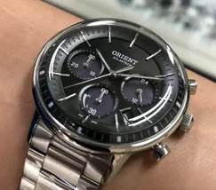 Relógio Orient Solartech Cronógrafo MBSSC265 G1SX Prata 42mm | Taniguchi Relógios - imagem 4