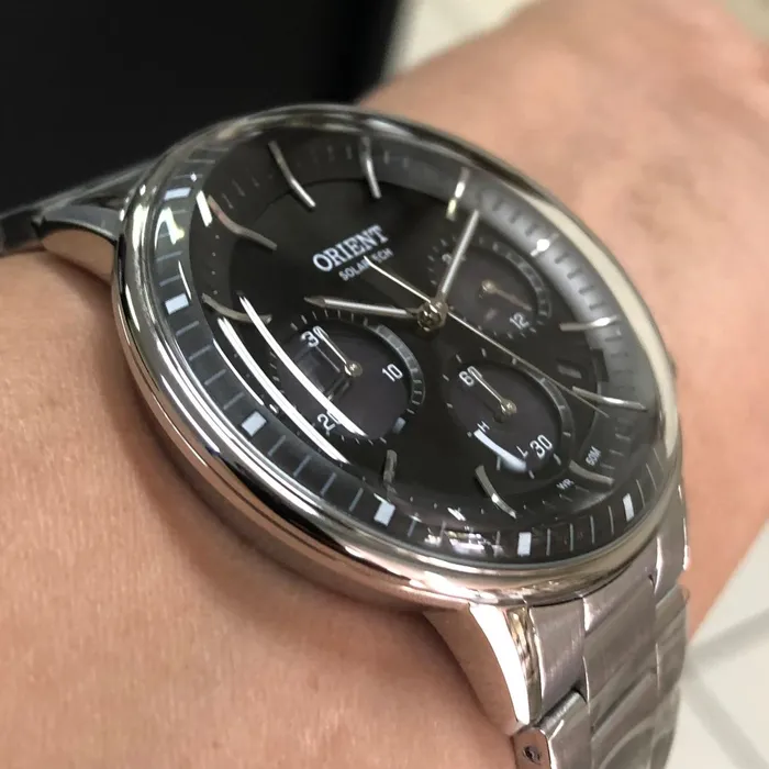 Relógio Orient Solartech Cronógrafo MBSSC265 G1SX Prata 42mm | Taniguchi Relógios