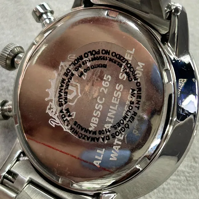 Relógio Orient Solartech Cronógrafo MBSSC265 G1SX Prata 42mm | Taniguchi Relógios