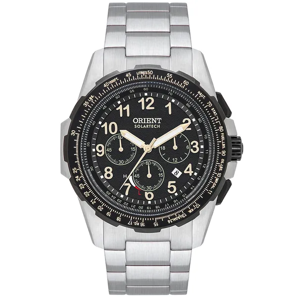 Orient Solartech Cronografo Sports Pilot MBSSC289 Preto