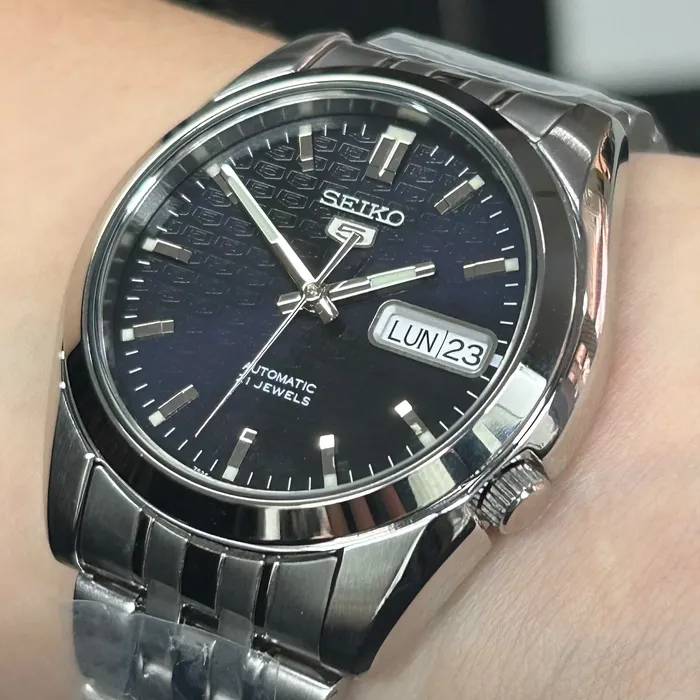 Relógio Seiko 5 Clássico Automático SNK357 Azul 37mm | Taniguchi Relógios