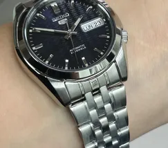 Relógio Seiko 5 Clássico Automático SNK357 Azul 37mm | Taniguchi Relógios - imagem 5